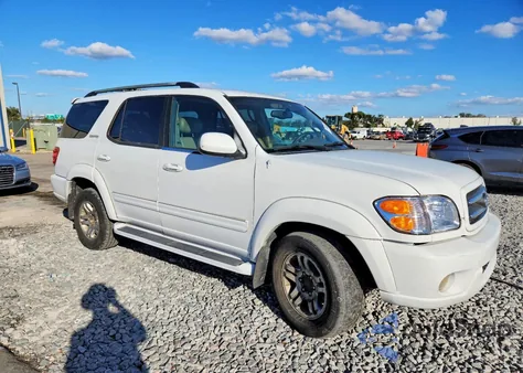 2003 Toyota Sequoia Limited из США, поврежденный, VIN 5TDBT48A93S183694